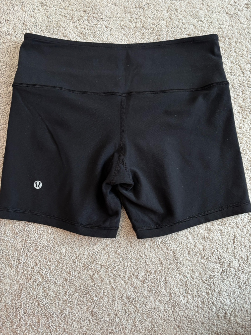 lululemon Reversible Spandex Black with White Striped Waistband Size 6